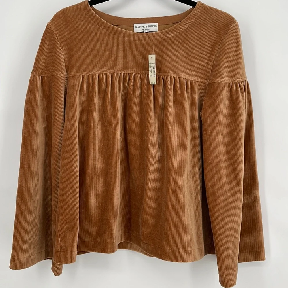 Madewell Texture & Thread Corduroy Swing Top size M - Picture 2 of 7